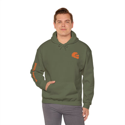 Broken Helmet Heavy Blend Hooded Sweatshirt - Orange Logo