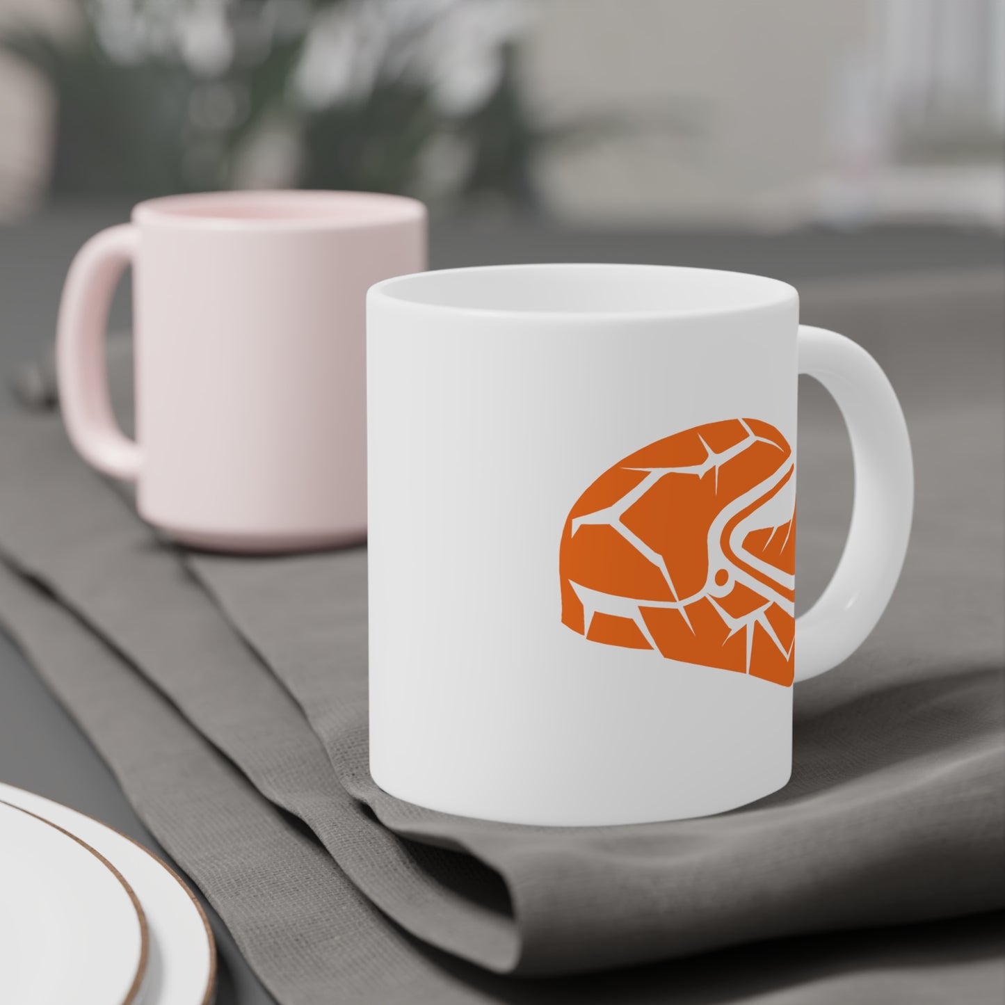 Broken Helmet Ceramic Mugs