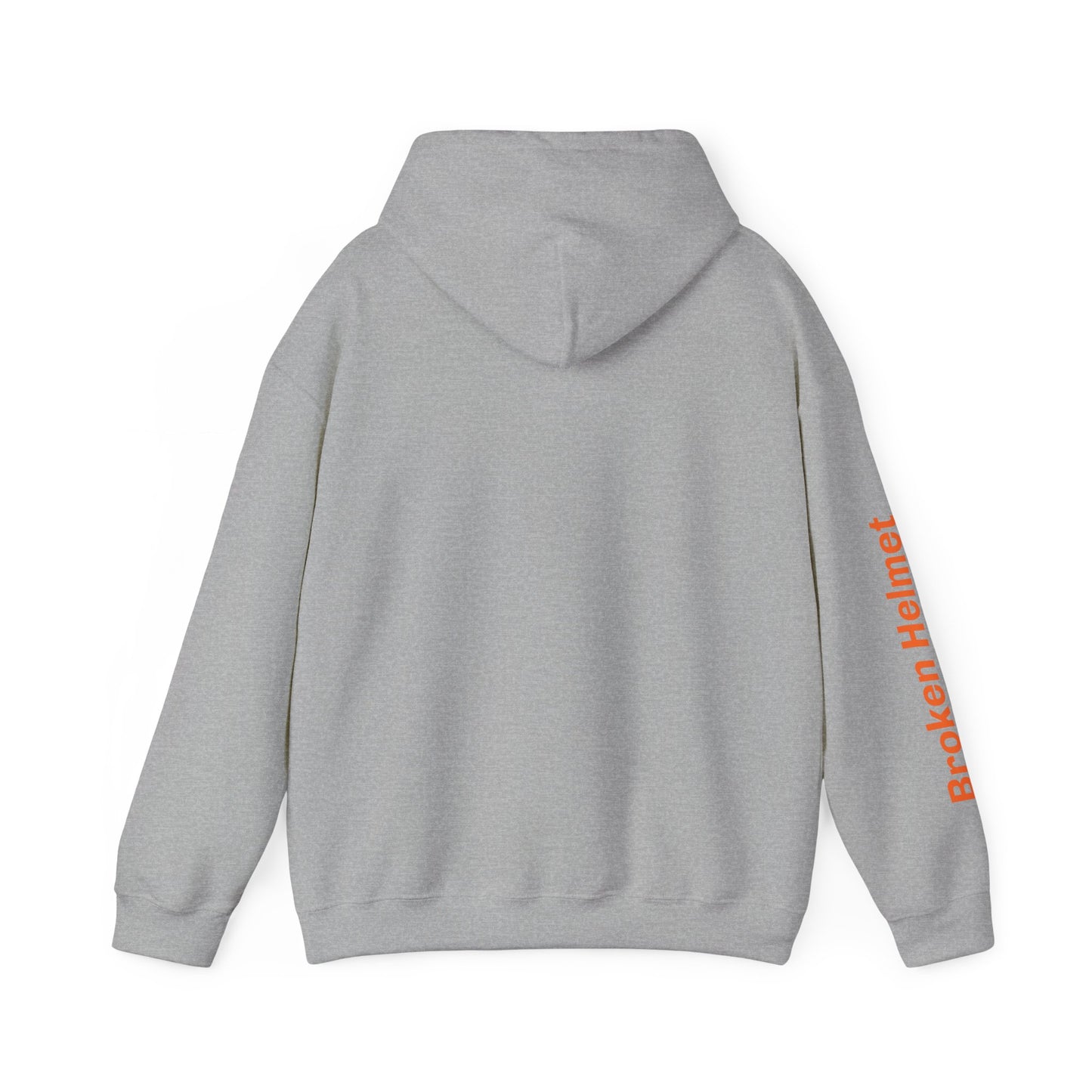 Broken Helmet Heavy Blend Hooded Sweatshirt - Orange Logo