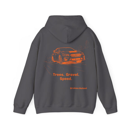 Trees. Gravel. Speed. Heavy Blend Hooded Sweatshirt