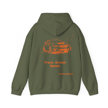 Trees. Gravel. Speed. Heavy Blend Hooded Sweatshirt