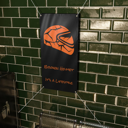 Broken Helmet Matte Banner