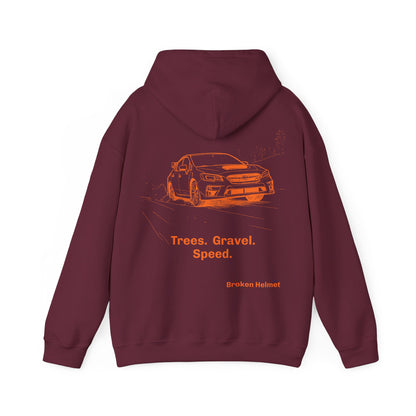 Trees. Gravel. Speed. Heavy Blend Hooded Sweatshirt