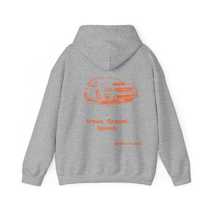 Trees. Gravel. Speed. Heavy Blend Hooded Sweatshirt